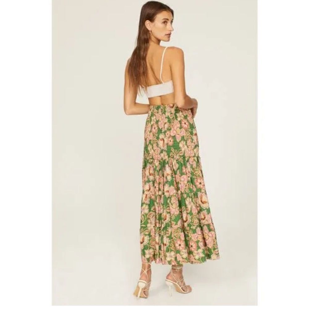 MISA Los Angeles Lola Smocked Cotton Convertible Skirt Dress XS $330 - Picture 6 of 9